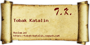 Tobak Katalin névjegykártya